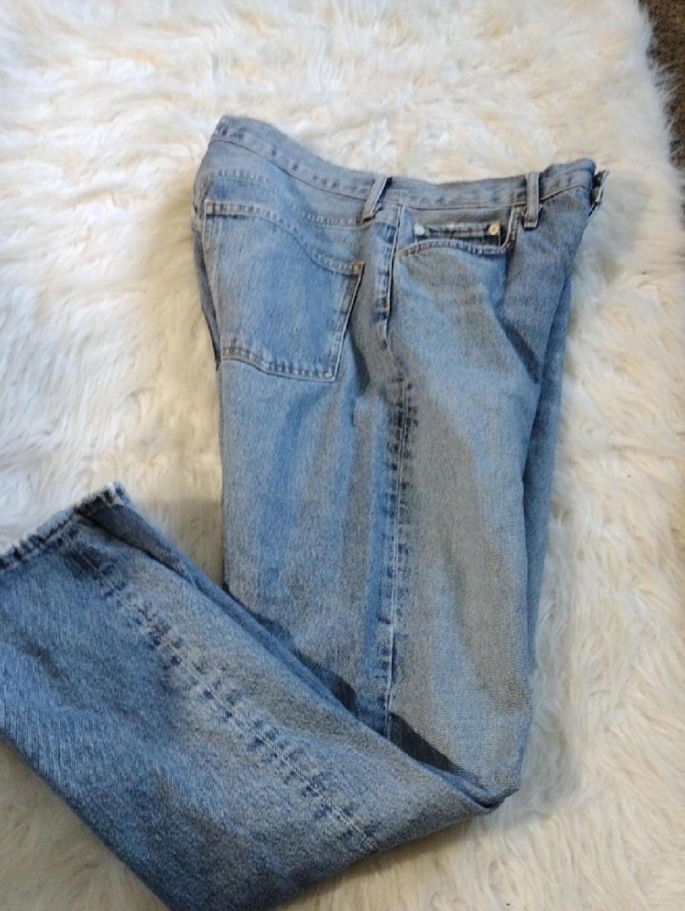Agolde Classic  High Wasted Straight Leg Jeans in Light Blue Denim - Picture 6 of 7